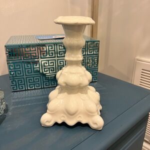 White Ceramic Candle Holder